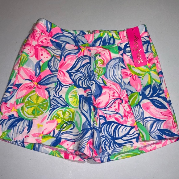 Lilly Pulitzer NWT Ariana Stretch Shorts Havana Cocktail Size 00 - Picture 4 of 13